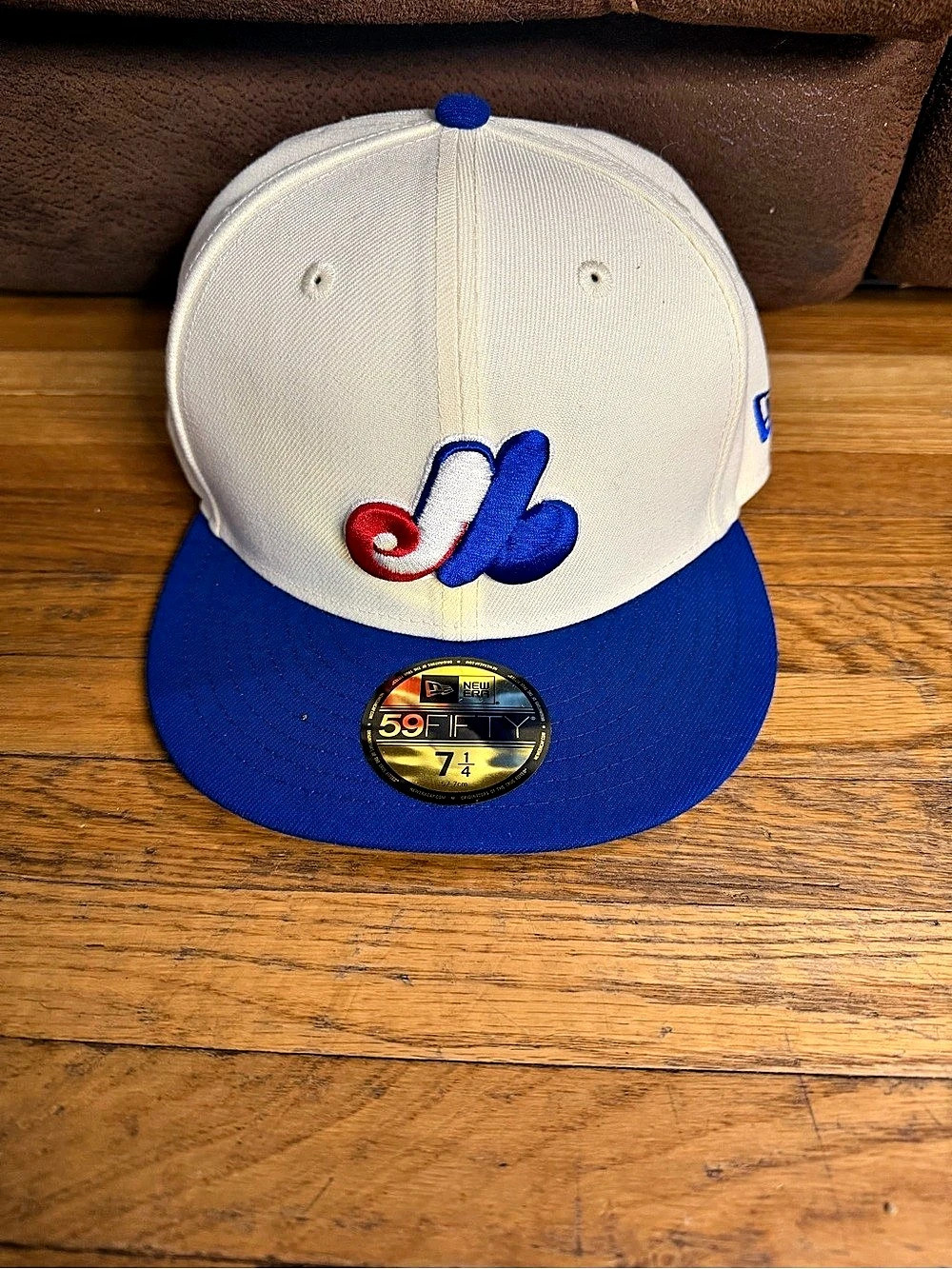 New Era Montreal Expos New Era MLB 59FIFTY 7 1/4 Fitted Cap White & Blue